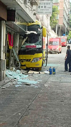 Injured After Tour Bus Driver Forgets Handbrake Injured After Tour Bus Driver Forgets Handbrake