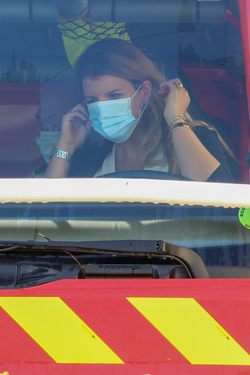 Marlene Schiappa during a visit of the Fire and Security Department in Ajaccio