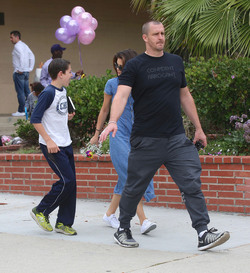 Selena Gomez Greeted by a fan While out With Bodyguard
