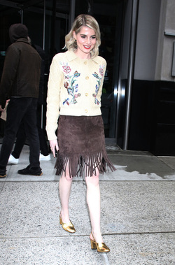 Lucy Boynton seen in New York City