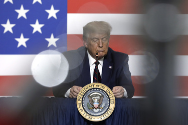 President Donald Trump Visits American Red Cross National Headquarters