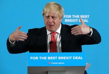 Boris Johnson on the campaign trail in Shildon County Durham
