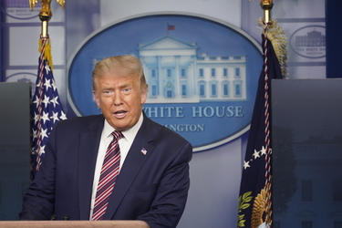 President Donald Trump Holds Press Briefing President Donald Trump Holds Press Briefing