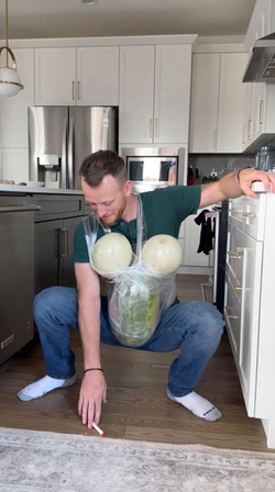 Man Gets A Taste Of Pregnancy In The Form Of A Watermelon Man Gets A Taste Of Pregnancy In The Form Of A Watermelon