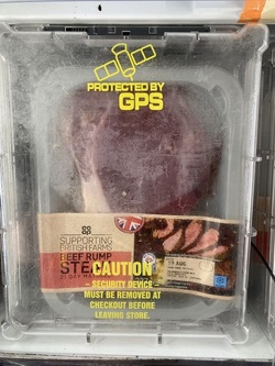 Chops and robbers Lamb chops put in GPS tracked security boxes in Co op to thwart thieves Chops and robbers Lamb chops put in GPS tracked security boxes in Co op to thwart thieves