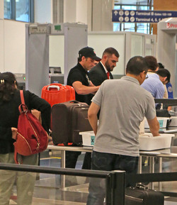Patrick Dempsey In A Rush To Catch His Flight At LAX