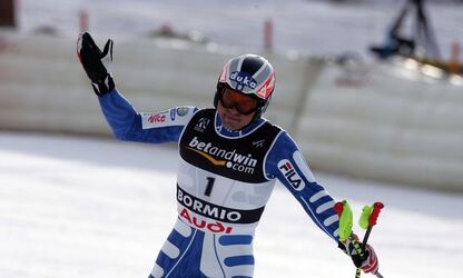 ALPINE SKI WORLD CHAMPHIONCHIPS-- Italy's Kristian Ghedina SuperG. Bormio, January, 29, 2005