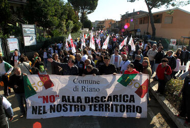 MANIFESTAZIONE DISCARICA RIANO ROMA MANIFESTAZIONE DISCARICA RIANO ROMA