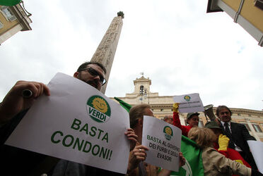 MANIFESTAZIONE VERDI CONTRO BERLUSCONI