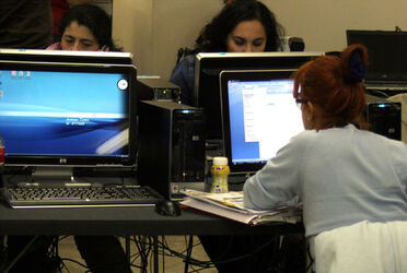 DONNE AL LAVORO CON IL COMPUTER