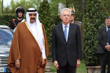 INCONTRO MARIO MONTI SHEIKH HAMAD BIN KHALIFA AL THANI