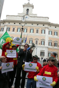 MANIFESTAZIONE VERDI CONTRO BERLUSCONI