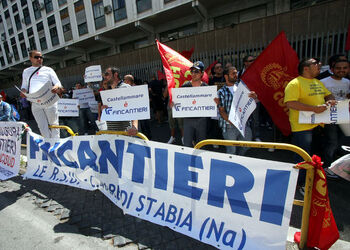 MANIFESTAZIONE LAVORATORI FINCANTIERI