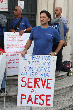 MANIFESTAZIONE LAVORATORI IRIBUS A PALAZZO CHIGI