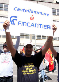 MANIFESTAZIONE LAVORATORI FINCANTIERI