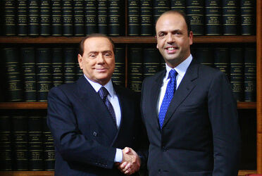 CONFERENZA STAMPA BERLUSCONI ALFANO