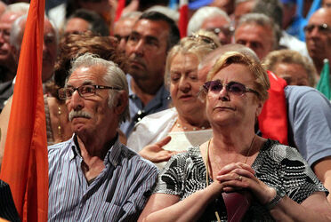 MANIFESTAZIONE PENSIONATI CGIL CISL UIL CONTRO TAGLI MONTI