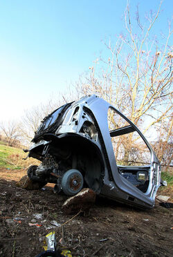 FURTI AUTO SMONTATA E ABBANDONATA