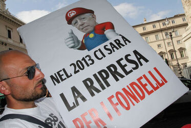 MANIFESTAZIONE LAVORATORI IRIBUS A PALAZZO CHIGI