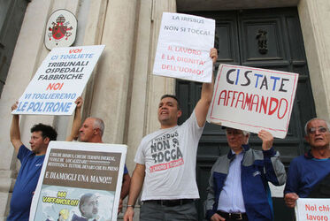 MANIFESTAZIONE LAVORATORI IRIBUS A PALAZZO CHIGI