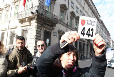 MANIFESTAZIONE TASSISTI CONTRO LIBERALIZZAZIONE
