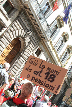 MANIFESTAZIONE FIOM CGIL CONTRO RIFORMA LAVORO