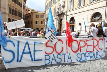 MANIFESTAZIONE LAVORATORI SIAE MANIFESTAZIONE LAVORATORI SIAE