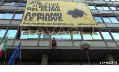 MANIFESTAZIONE GREENPEACE SOTTO SEDE ENEL