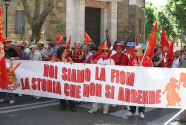 MANIFESTAZIONE FIOM CGIL CONTRO RIFORMA LAVORO