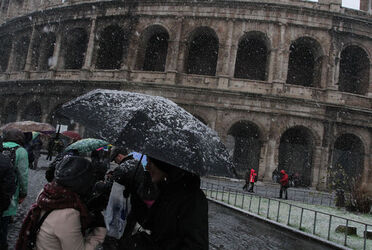 FITTA NEVICATA A ROMA