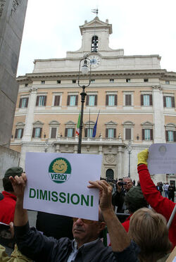 MANIFESTAZIONE VERDI CONTRO BERLUSCONI
