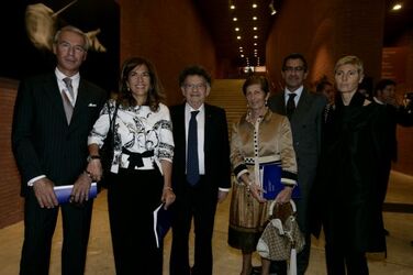 Rome 22 may 2008 Annual Meeting of Confindustria In the picture the new President of Confindustria Emma Marcegaglia with her family. From the left Roberto Vancini Emma Marcegaglia her parents Steno and Mira Marcegaglia Antonio and Carlotta Marcegaglia pho