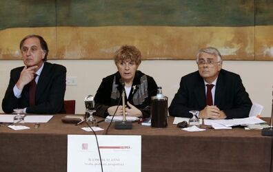 Rome 11th november 2008 50th anniversary CSM In the picture Mario Dogliani with Rita Sanlorenzo with Livio Pepino ©AlessandroMeoli StudioFranceschin