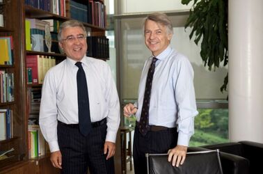 MILANO 30th September 2008 In the picture Alfonso Dell Erario Communication Director Coordination Marketing and Editorial Enterprise Gruppo 24 ORE with Ferruccio De Bortoli Responsible Director Il Sole 24 ORE Foto by ©RenatoFranceschin StudioFranceschin G