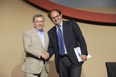Rimini 27 august 2008 Meeting FERPI in the picture Martin Sorrell Ceo di WPP and Gianluca Comin president of FERPI and ENEL foreign director
