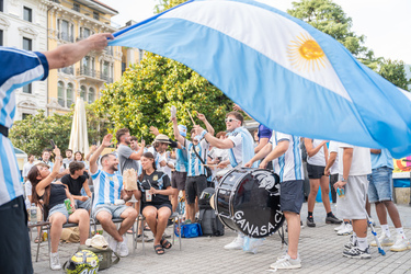 Lugano calcio Mondiali 2026 maxischermo in Piazza Manzoni Argentina Egitto