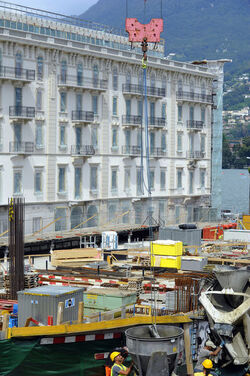 Lugano veduta cantiere ex Palace