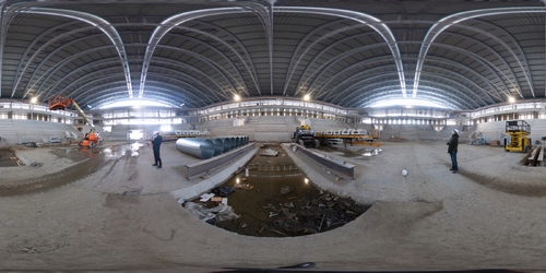 Ambri cantiere nuova pista di ghiaccio Gottardo Arena 