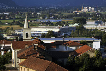 Cadenazzo veduta panoramica Piano Magadino