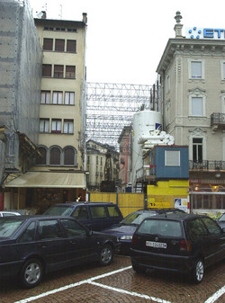 Lugano cantieri in piazza Rezzonico