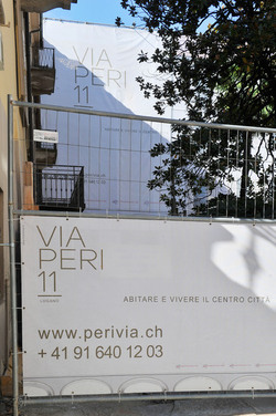 Lugano cantiere chiuso in via Peri 11