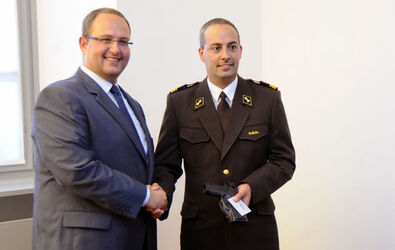 Bellinzona cerimonia insediamento nuovo comandante Polizia Cantonale Matteo Cocchi