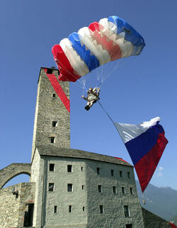 Ticino paracadutisti russi in azione