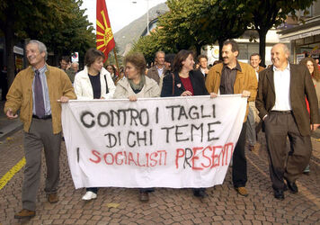 Bellinzona manifestazione Partito Socialista