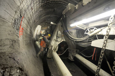 Roveredo inizio scavo con fresa A13 circonvallazione