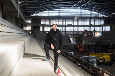 Ambri cantiere nuova pista di ghiaccio Gottardo Arena 