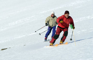Monte Bar rievocazione slalom gigante dalla vetta