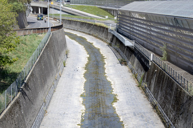 Mendrisiotto caldo e fiume Breggia in secca