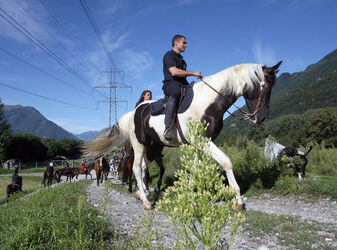 Giubiasco trekking dell Insubria a cavallo