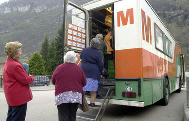 Valle Maggia Migros camion di vendita